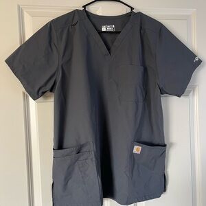 Carhartt - gray FORCE CROSS-FLEX PANEL V-NECK SCRUB TOP